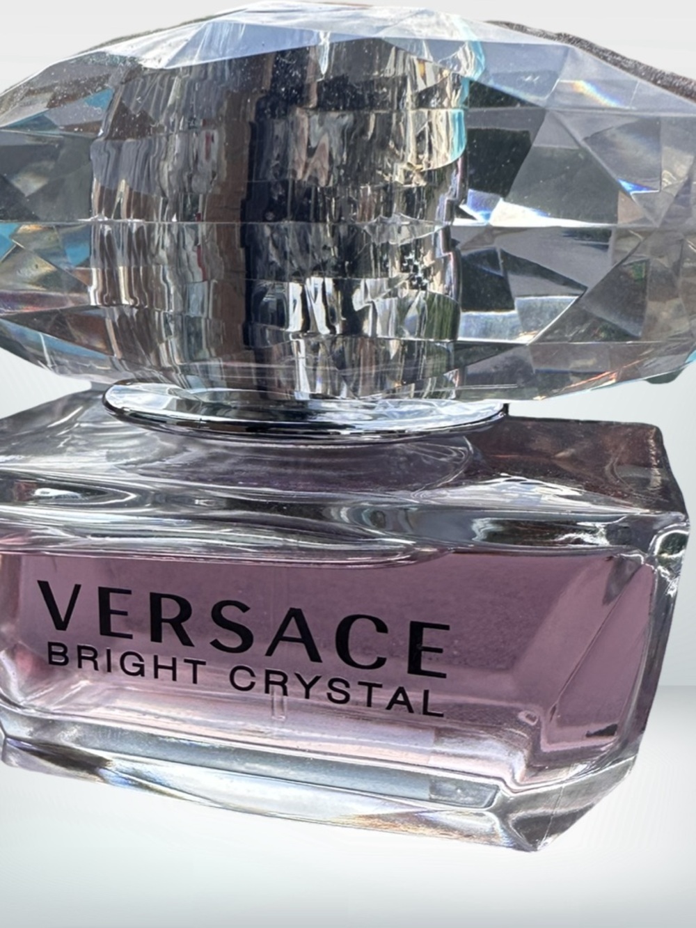 Versace Bright Crystal Decorative Glass Bottle - Light Pink Eau de Toiliette